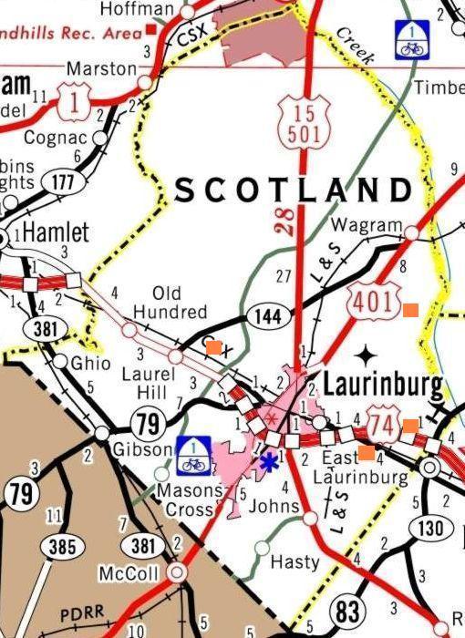 Scotland County Map of Title V Facilities